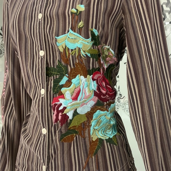 Peter Nygard Tops - VTG Nygard Embroidered “I Love Autumn” Button Down Shirt